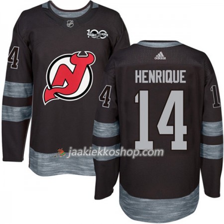 Miehille NHL New Jersey Devils Pelipaita Adam Henrique 14 1917-2017 100th Anniversary Adidas Musta Authentic